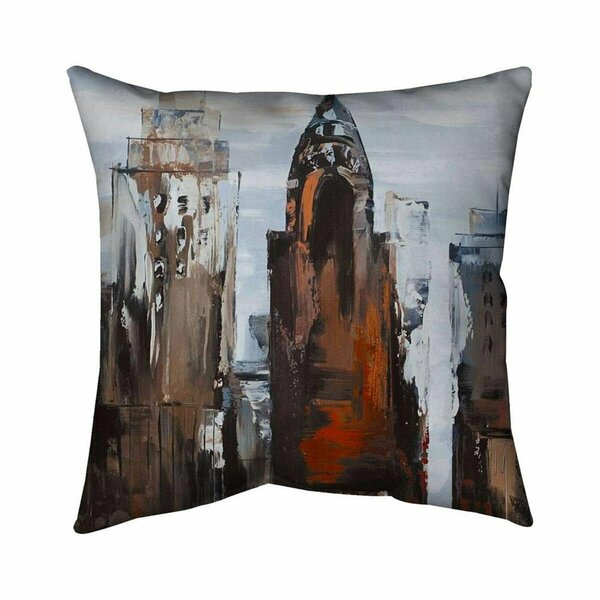 Fondo 20 x 20 in. Grey Day in the City-Double Sided Print Indoor Pillow FO2792979